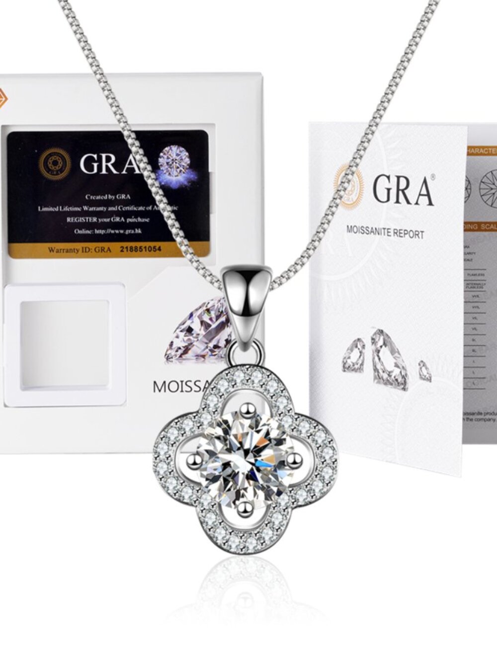 Certified 1ct. t.w. Moissanite Necklaces GRA D Genuine Moissanite For Women - Picture 6 of 11